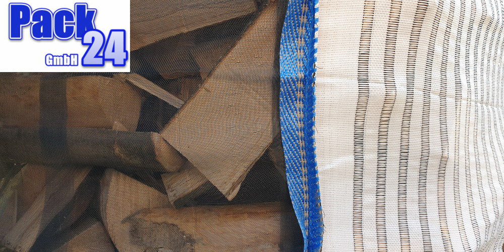 10 x Klassik Woodbag Holzbag 100x100x160cm Sternboden Big Bag  für Brennholz 