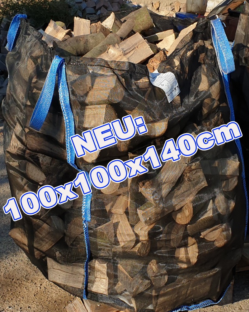 Premium Woodbag Holzbag 100x100x160cm mit Sternboden für Brennholz   10 Stück 